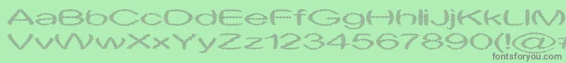 Obtuse1 Font – Gray Fonts on Green Background