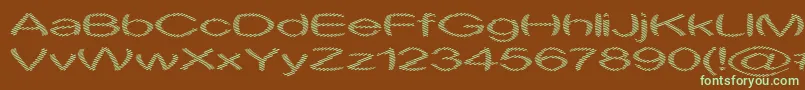 Obtuse1 Font – Green Fonts on Brown Background