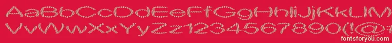 Obtuse1 Font – Green Fonts on Red Background