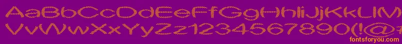 Obtuse1 Font – Orange Fonts on Purple Background