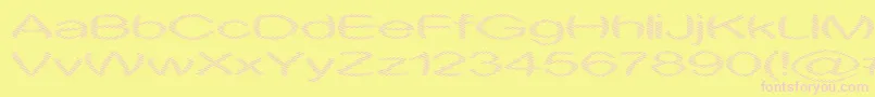 Obtuse1 Font – Pink Fonts on Yellow Background