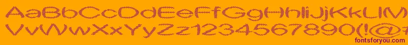 Obtuse1 Font – Purple Fonts on Orange Background