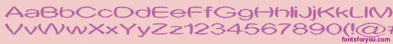 Obtuse1-Schriftart – Violette Schriften auf rosa Hintergrund