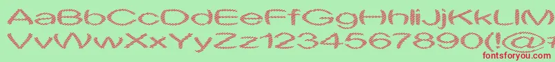 Obtuse1 Font – Red Fonts on Green Background