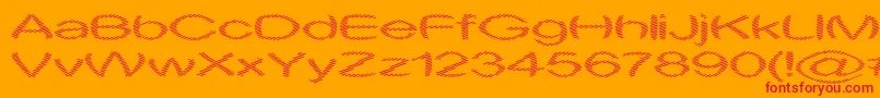 Obtuse1 Font – Red Fonts on Orange Background