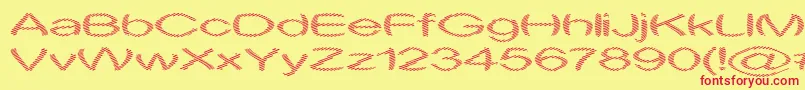 Obtuse1 Font – Red Fonts on Yellow Background