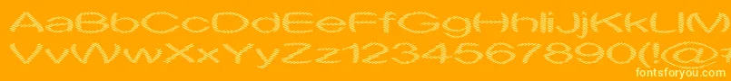 Obtuse1 Font – Yellow Fonts on Orange Background