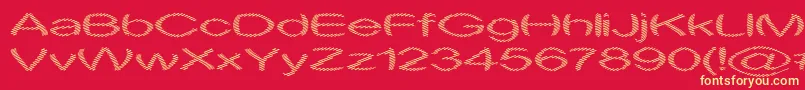 Obtuse1 Font – Yellow Fonts on Red Background