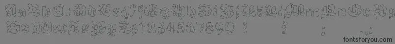 フォントGrobehandFo – 黒い文字の灰色の背景