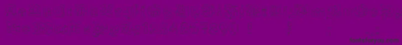 Fonte GrobehandFo – fontes pretas em um fundo violeta