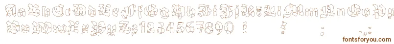 Шрифт GrobehandFo – коричневые шрифты на белом фоне
