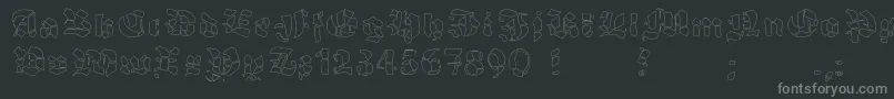 Шрифт GrobehandFo – серые шрифты на чёрном фоне