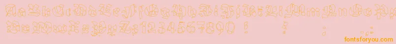 GrobehandFo Font – Orange Fonts on Pink Background