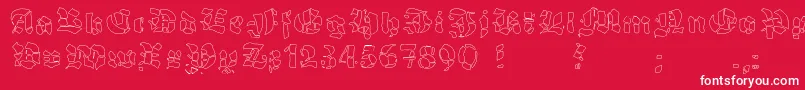 GrobehandFo Font – White Fonts on Red Background