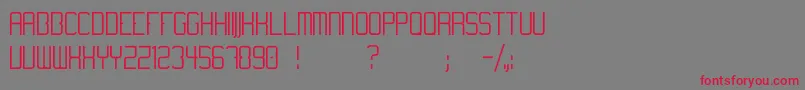 Temanotica Font – Red Fonts on Gray Background