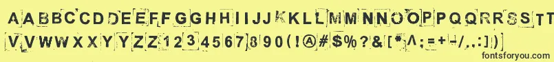 BreakOnThroughToTheOtherSide Font – Black Fonts on Yellow Background