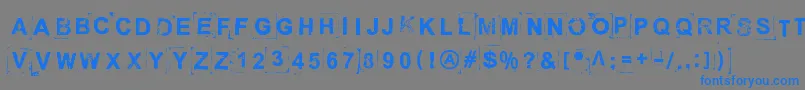 BreakOnThroughToTheOtherSide Font – Blue Fonts on Gray Background
