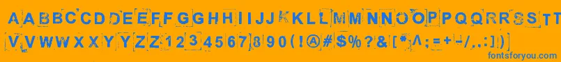 BreakOnThroughToTheOtherSide Font – Blue Fonts on Orange Background