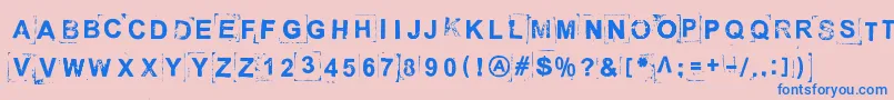 BreakOnThroughToTheOtherSide Font – Blue Fonts on Pink Background