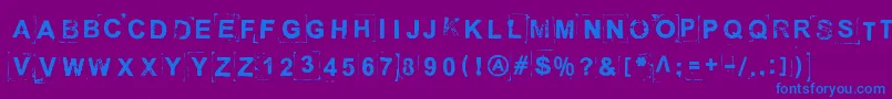 BreakOnThroughToTheOtherSide Font – Blue Fonts on Purple Background