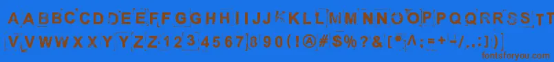 BreakOnThroughToTheOtherSide Font – Brown Fonts on Blue Background