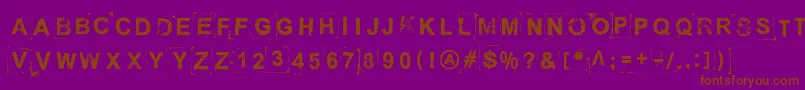 BreakOnThroughToTheOtherSide Font – Brown Fonts on Purple Background
