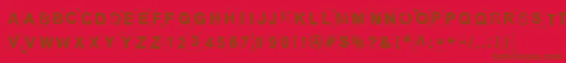 BreakOnThroughToTheOtherSide Font – Brown Fonts on Red Background