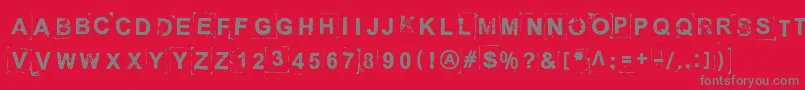 BreakOnThroughToTheOtherSide Font – Gray Fonts on Red Background