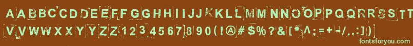 BreakOnThroughToTheOtherSide Font – Green Fonts on Brown Background