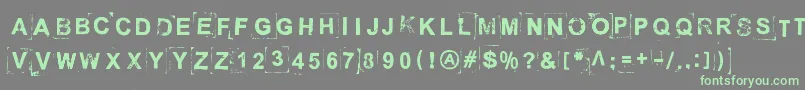 BreakOnThroughToTheOtherSide Font – Green Fonts on Gray Background