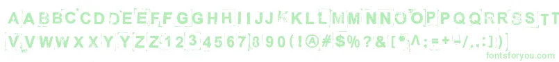 BreakOnThroughToTheOtherSide Font – Green Fonts on White Background