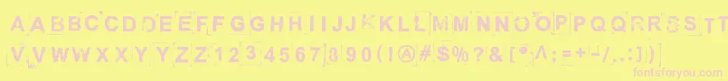 BreakOnThroughToTheOtherSide Font – Pink Fonts on Yellow Background