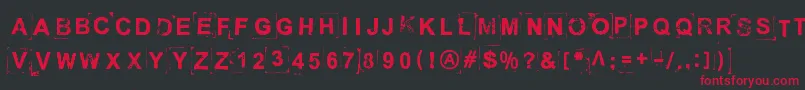 BreakOnThroughToTheOtherSide Font – Red Fonts on Black Background