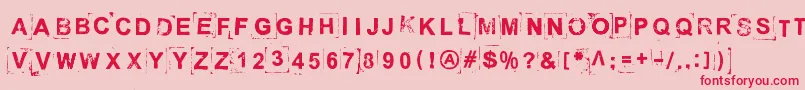 BreakOnThroughToTheOtherSide Font – Red Fonts on Pink Background