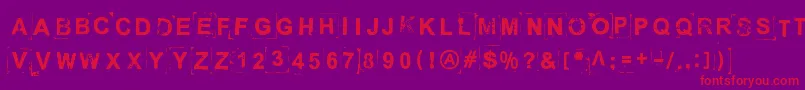 BreakOnThroughToTheOtherSide Font – Red Fonts on Purple Background