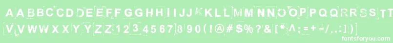 BreakOnThroughToTheOtherSide Font – White Fonts on Green Background