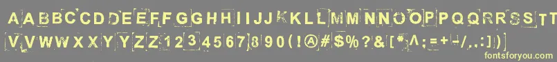 BreakOnThroughToTheOtherSide Font – Yellow Fonts on Gray Background