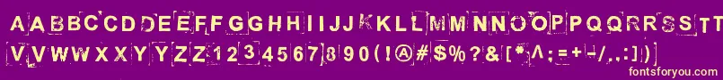 BreakOnThroughToTheOtherSide Font – Yellow Fonts on Purple Background