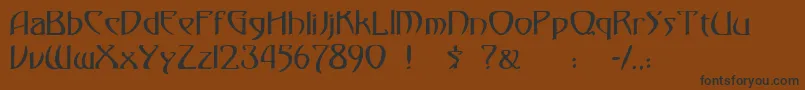 Шрифт 30 – чёрные шрифты на коричневом фоне