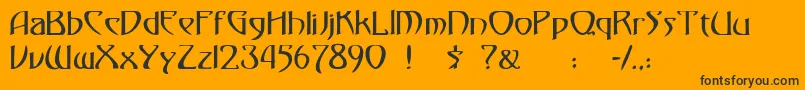 Шрифт 30 – чёрные шрифты на оранжевом фоне