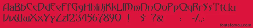 フォント30 – 赤い背景に黒い文字