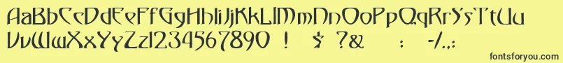 Шрифт 30 – чёрные шрифты на жёлтом фоне