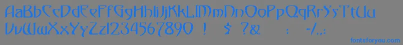 フォント30 – 灰色の背景に青い文字