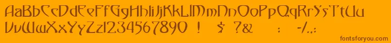 Шрифт 30 – коричневые шрифты на оранжевом фоне