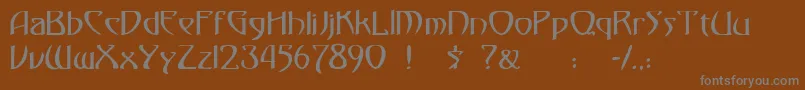 フォント30 – 茶色の背景に灰色の文字