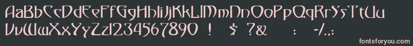 フォント30 – 黒い背景にピンクのフォント