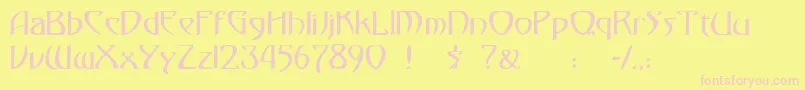 30 Font – Pink Fonts on Yellow Background