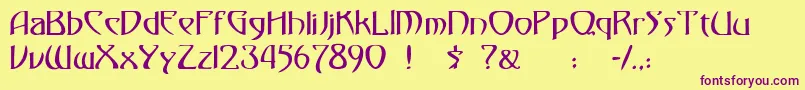 Шрифт 30 – фиолетовые шрифты на жёлтом фоне