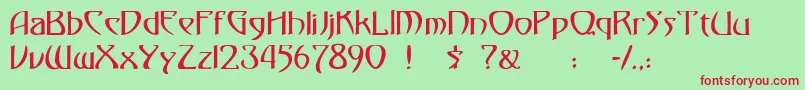 Шрифт 30 – красные шрифты на зелёном фоне