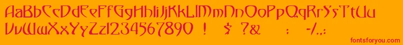 Шрифт 30 – красные шрифты на оранжевом фоне